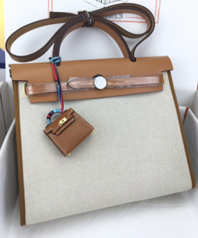 에르메스 에르백31 캔버스 골드브라운 은장